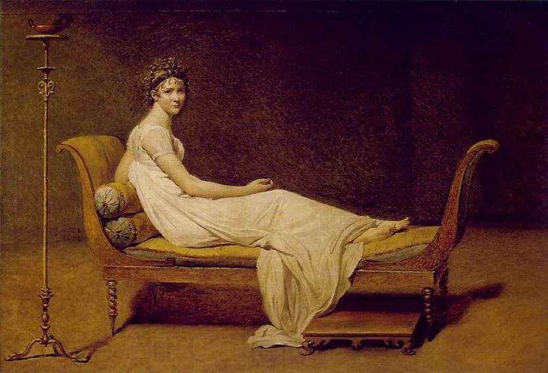 Jacques-Louis  David Portrait of Madame Recamier Norge oil painting art